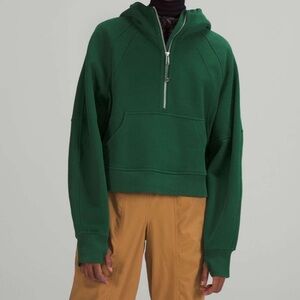 Lululemon Scuba Oversized Half-Zip Light Cotton Terry Hoodie Green Size M / L